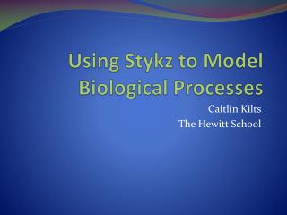 Using Stykz to Model Biological Processes