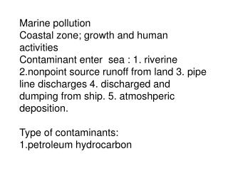 Marine pollution
