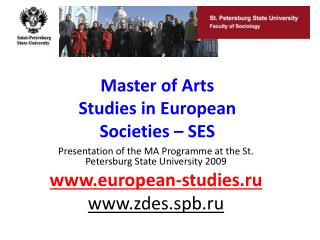 Master of Arts Studies in European Societies – SES
