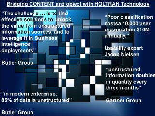 Bridging CONTENT and object with HOLTRAN Technology