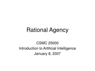 Rational Agency