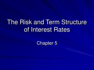 The Risk and Term Structure of Interest Rates