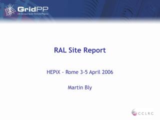 RAL Site Report