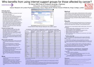 Who benefits from using internet support groups for those affected by cancer?