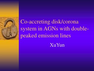 Co-accreting disk/corona system in AGNs with double-peaked emission lines