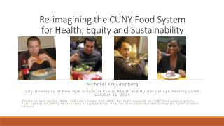 Re-imagining the CUNY Food System for Health, Equity and Sustainability
