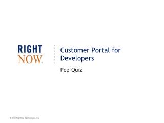 Customer Portal for Developers
