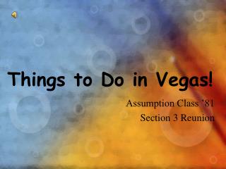 Assumption Class ’81 Section 3 Reunion