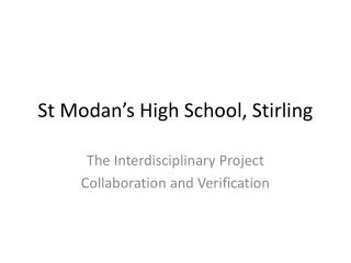 St Modan’s High School, Stirling