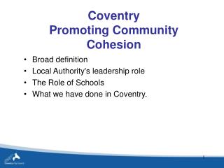Coventry Promoting Community Cohesion