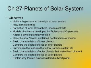 Ch 27-Planets of Solar System