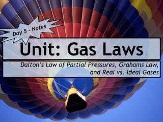 Unit: Gas Laws