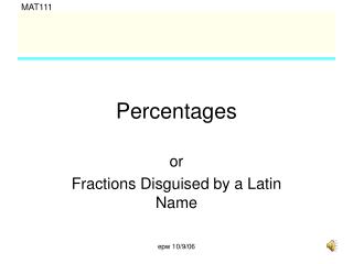 Percentages