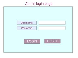 Admin login page