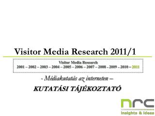 Visitor Media Research 201 1 / 1