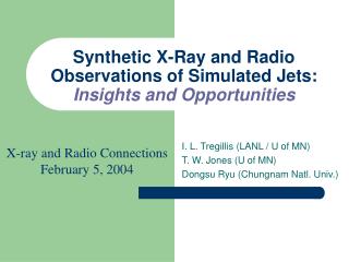 Synthetic X-Ray and Radio Observations of Simulated Jets: Insights and Opportunities