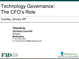 Technology Governance: The CFO’s Role