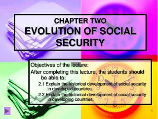 CHAPTER TWO EVOLUTION OF SOCIAL SECURITY