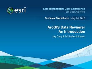 ArcGIS Data Reviewer An Introduction