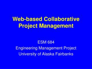 Web-based Collaborative Project Management