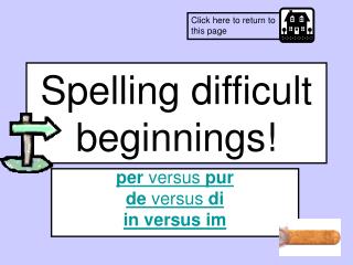 Spelling difficult beginnings!