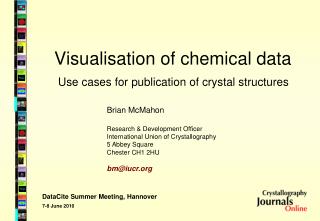 Visualisation of chemical data