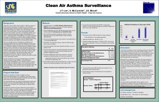 Clean Air Asthma Surveillance J.Y. Lee 1 , S. McCormick 2 , J.O. Minott 2