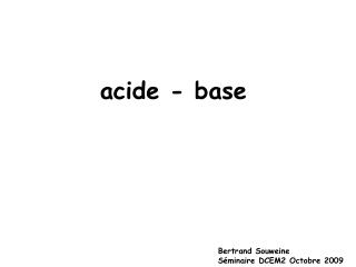 acide - base