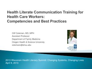 Health Literate Communication Training for Health Care Workers: Competencies and Best Practices