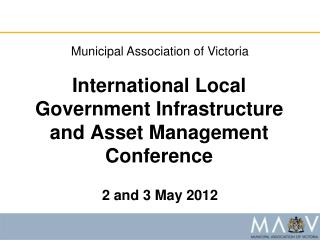 International Local Government Infrastructure and Asset Management Conference