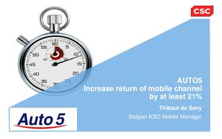 AUTO5 Increase return of mobile channel by at least 21%