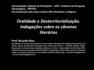 Universidade Católica de Petrópolis – UCP / Instituto de Pesquisa Tecnológica – IPETEC