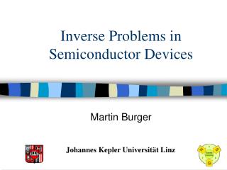 Inverse Problems in Semiconductor Devices