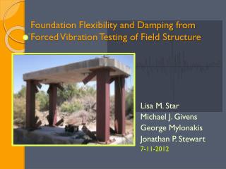 Foundation Flexibility and Damping from Forced Vibration Testing of Field Structure
