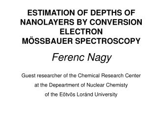 ESTIMATION OF DEPTHS OF NANOLAYERS BY CONVERSION ELECTRON MÖSSBAUER SPECTROSCOPY