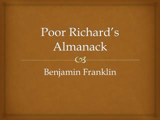 Poor Richard’s Almanack