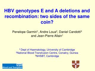 HBV genotypes E and A deletions and recombination: two sides of the same coin?
