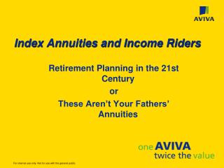 Index Annuities and Income Riders