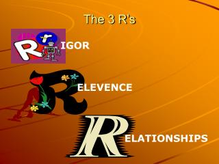 The 3 R’s