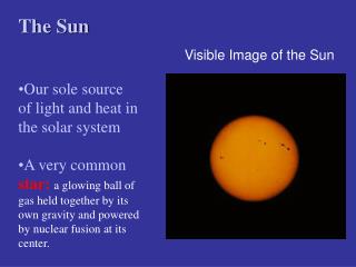 Visible Image of the Sun