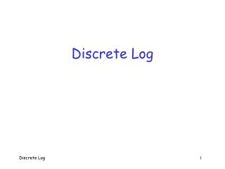Discrete Log