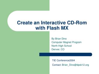 Create an Interactive CD-Rom with Flash MX