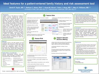 Ideal features for a patient-entered family history and risk assessment tool