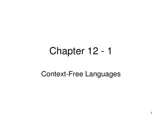 Chapter 12 - 1