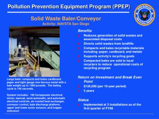 Solid Waste Baler/Conveyor Activity: NAVSTA San Diego