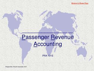 ________________ P assenger R evenue A ccounting PRA 101S