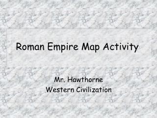 Roman Empire Map Activity