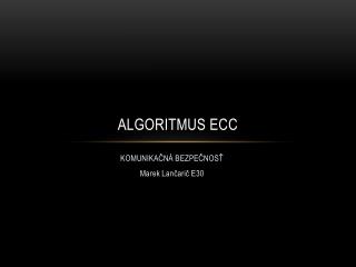Algoritmus ECC