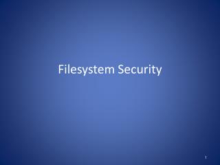 Filesystem Security