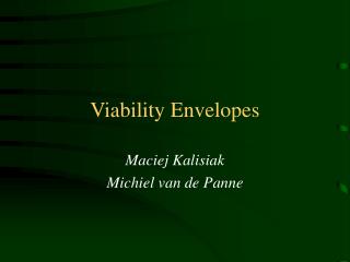 Viability Envelopes